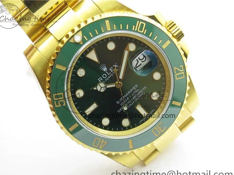 Wrapped YG 116610 Wrapped A2836 Edition ROF Submariner LV YG Green Bracelet on Best Dial 0422